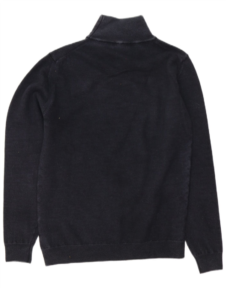 Jacob Cohen Maglione da uomo con collo alto e lana media blu navy