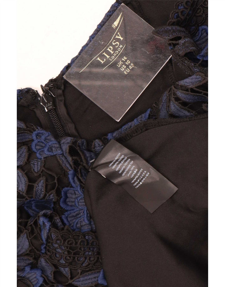 Abito a trapezio da donna Lipsy UK 14 Poliestere floreale medio blu navy