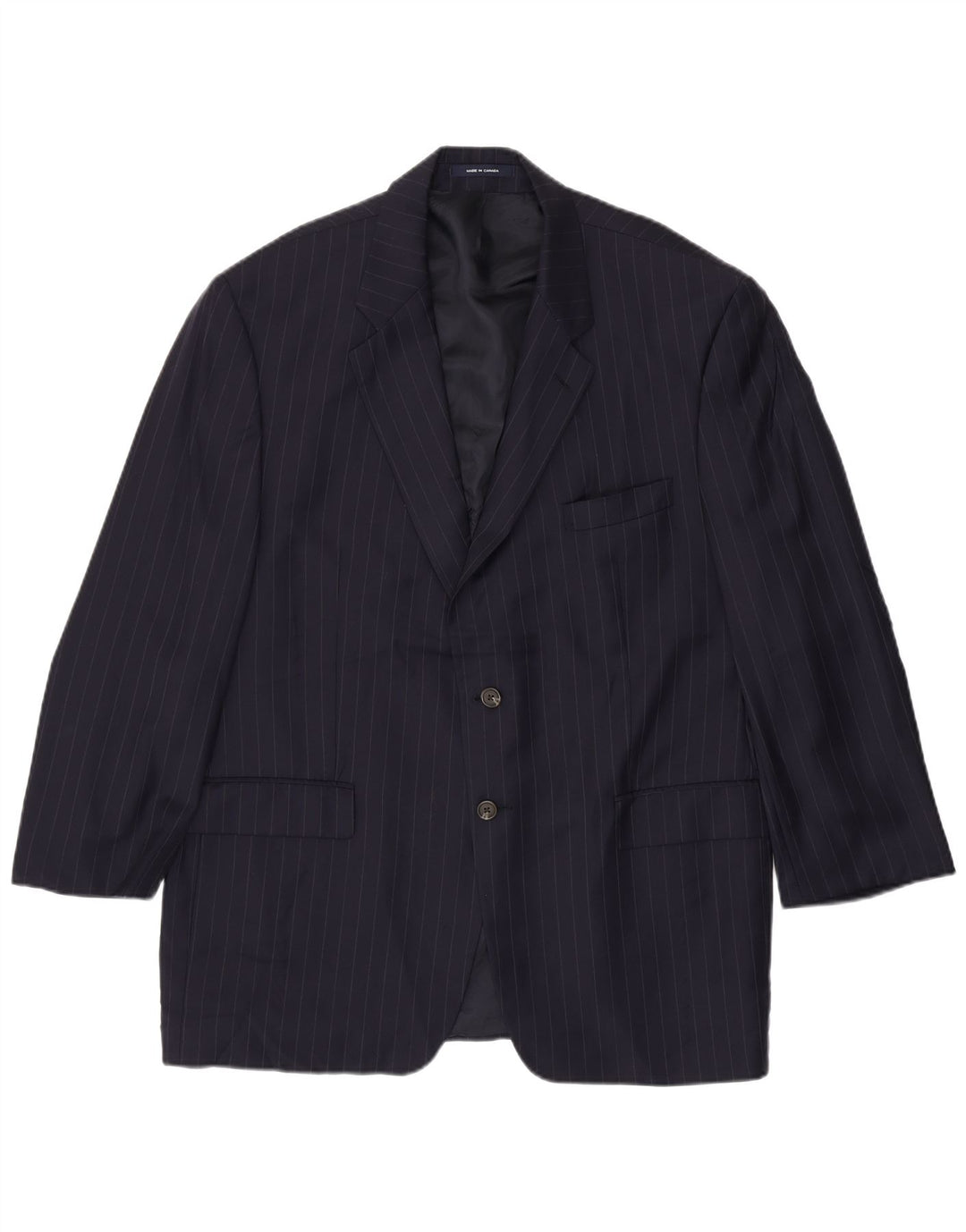 Giacca blazer da uomo Chaps Ralph Lauren UK 46 2XL Gessato blu navy
