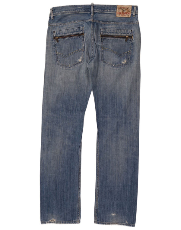 Jeans dritti con zip Ryder da uomo Tommy Hilfiger W34 L34 cotone blu
