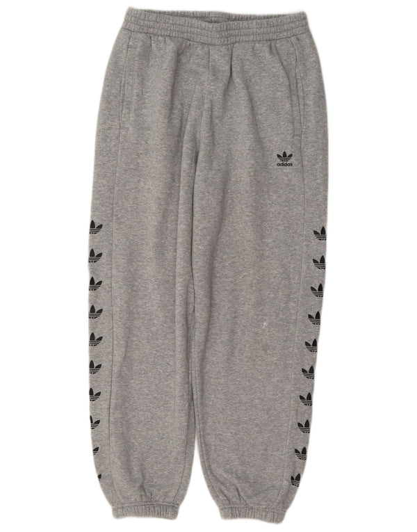 Pantaloni da tuta con grafica Adidas da donna Joggers UK 12 Grigio medio chiazzato