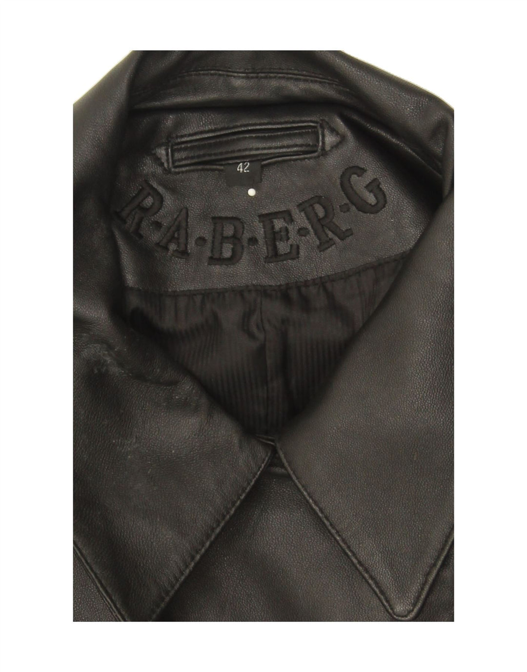 RABERG Womens Leather Jacket IT 42 Medium Black Leather Vintage Raberg and Second-Hand Raberg from Messina Hembry 