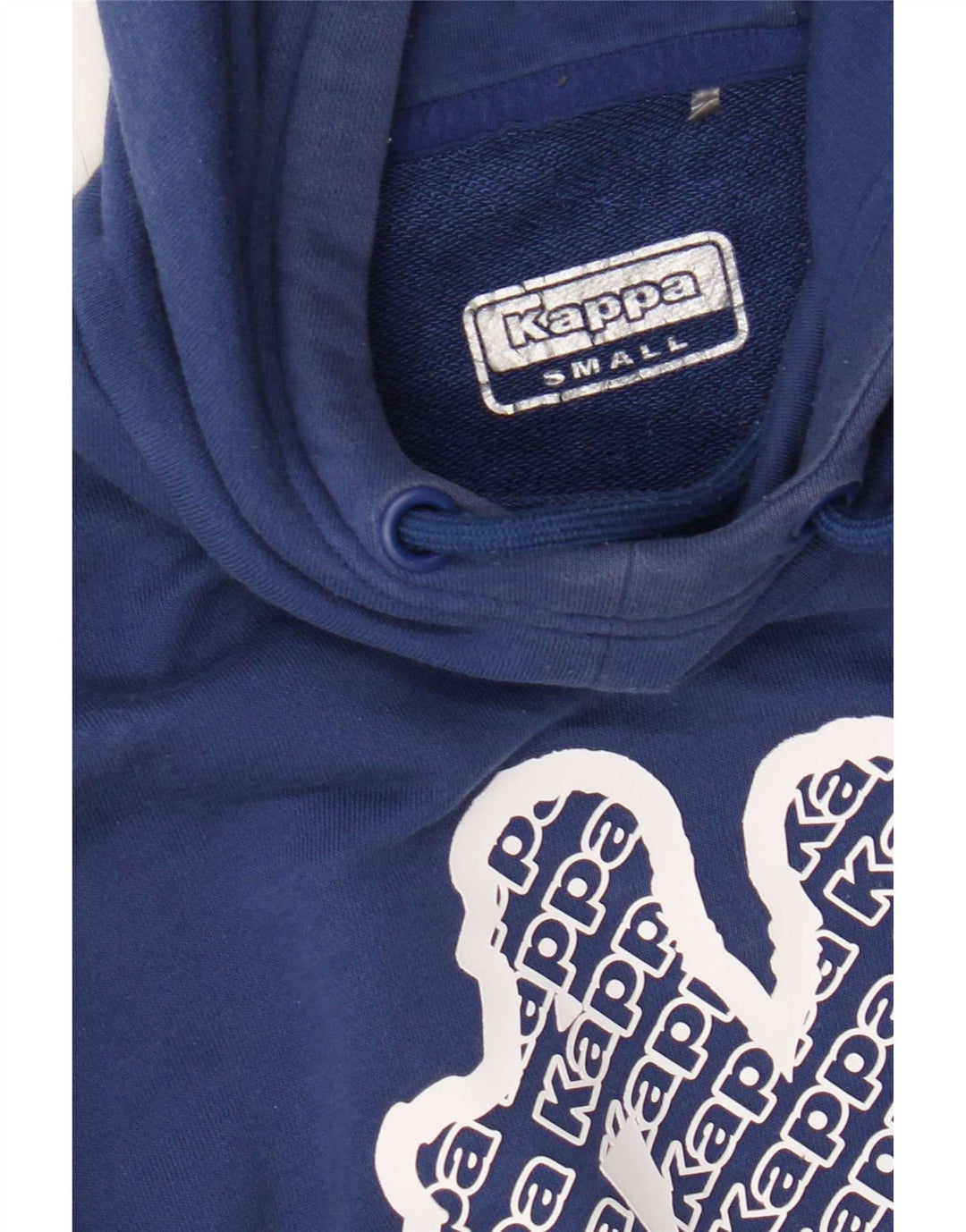 Felpa con cappuccio grafica da uomo Kappa Small Blue Colourblock