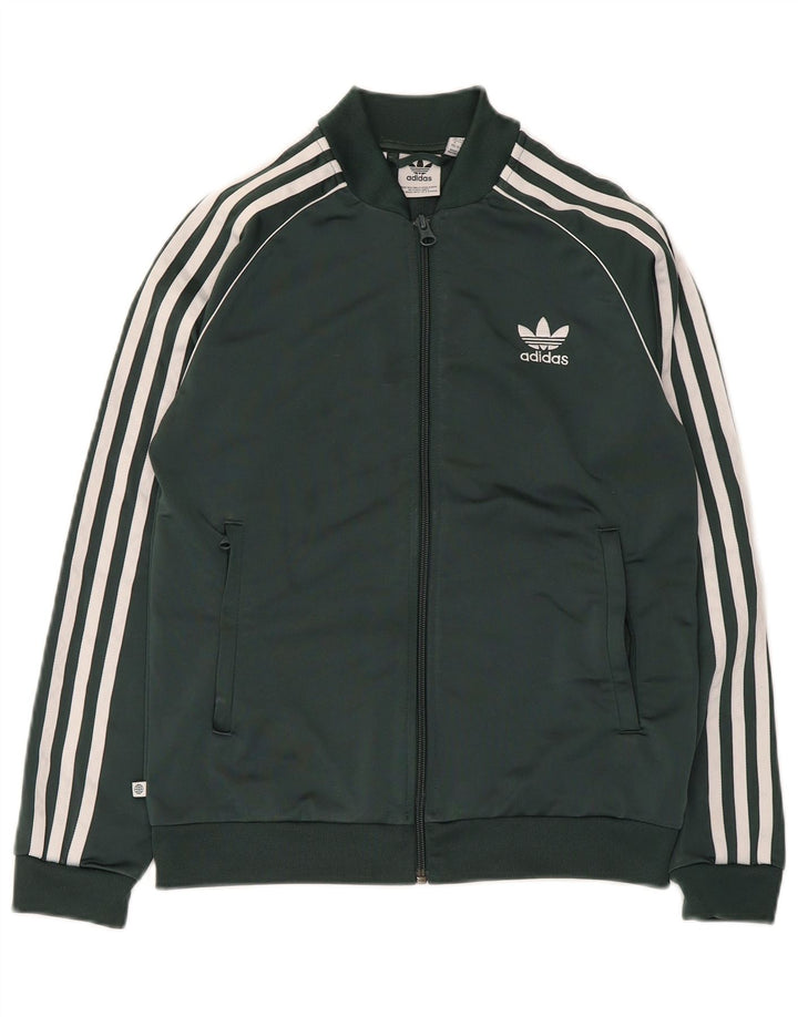 Giacca da tuta da ragazzo Adidas 11-12 anni in poliestere verde
