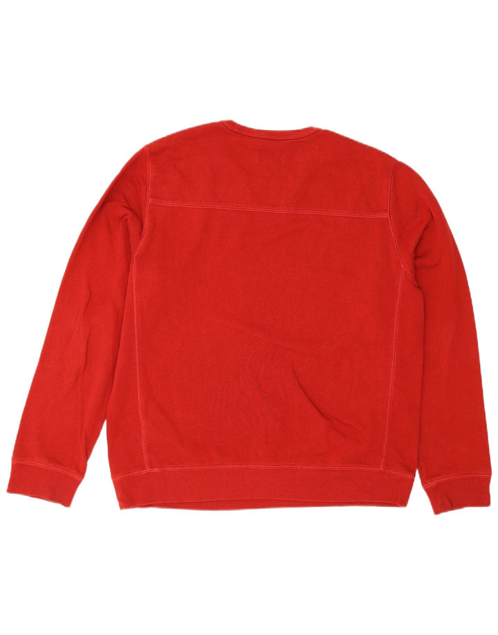 Timberland Uomo Regular Fit Felpa Maglione Grande Cotone Rosso