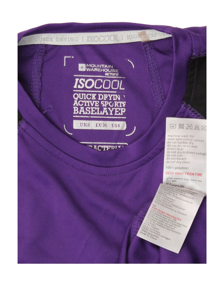 Top IsoCool da donna a maniche lunghe Mountain Warehouse UK 8 Small Viola