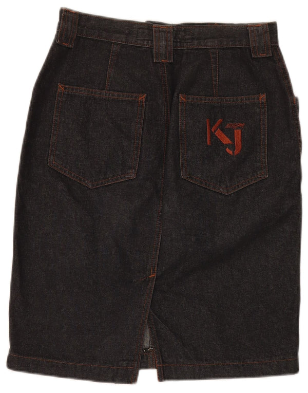 Gonna in denim da donna Krizia W36 grande in cotone grigio