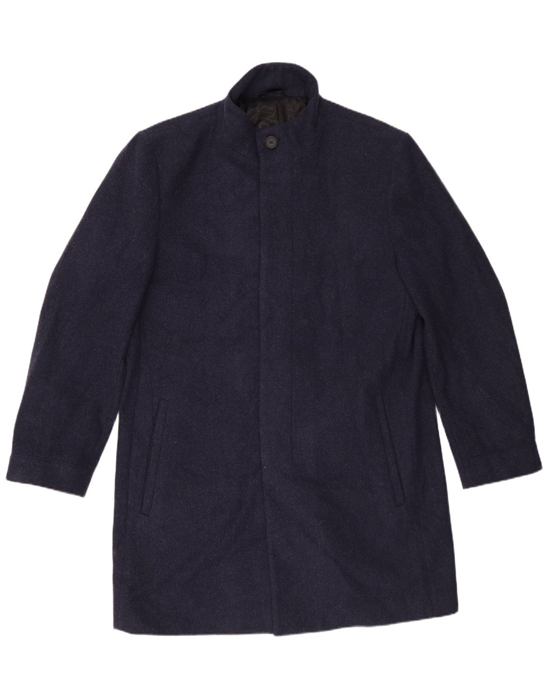 Cappotto da uomo Marks & Spencer UK 42 XL Lana blu navy