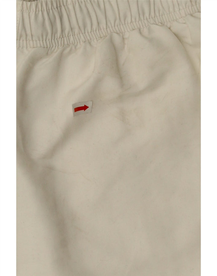 DIADORA Womens High Waist Sport Shorts UK 12 Medium  White Polyester Vintage Diadora and Second-Hand Diadora from Messina Hembry 