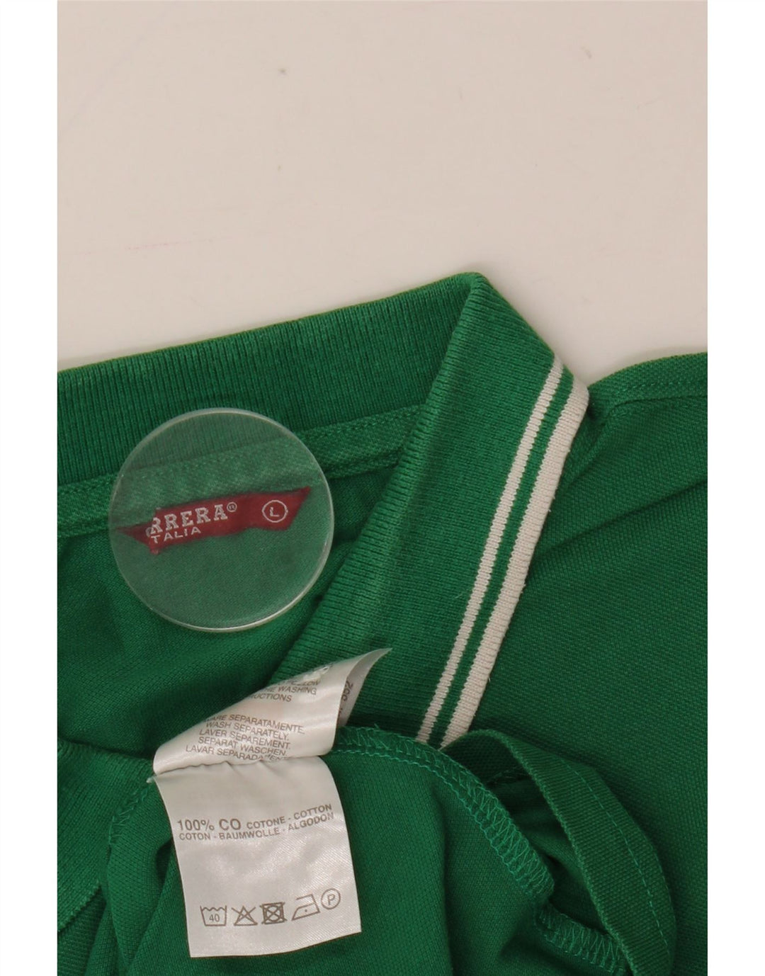 Polo Carrera Uomo Large Verde Cotone