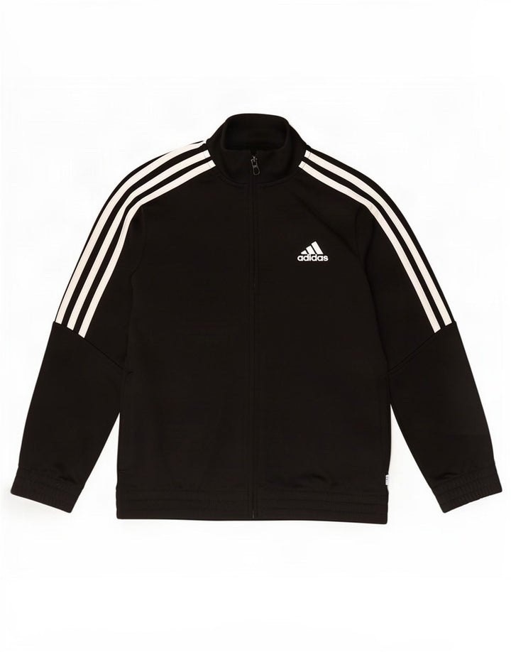 Giacca da tuta da ragazzo Adidas 9-10 anni in poliestere a righe nere