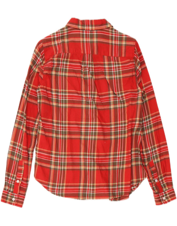 Levi's Camicia in flanella da donna dalla vestibilità classica UK 10 Piccolo cotone a quadri rossi