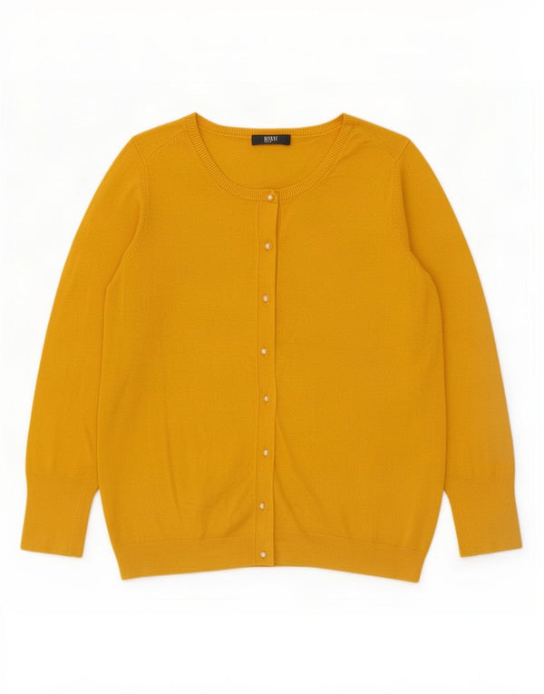 Zara Womens Cardigan Sweater UK 20 2XL Yellow