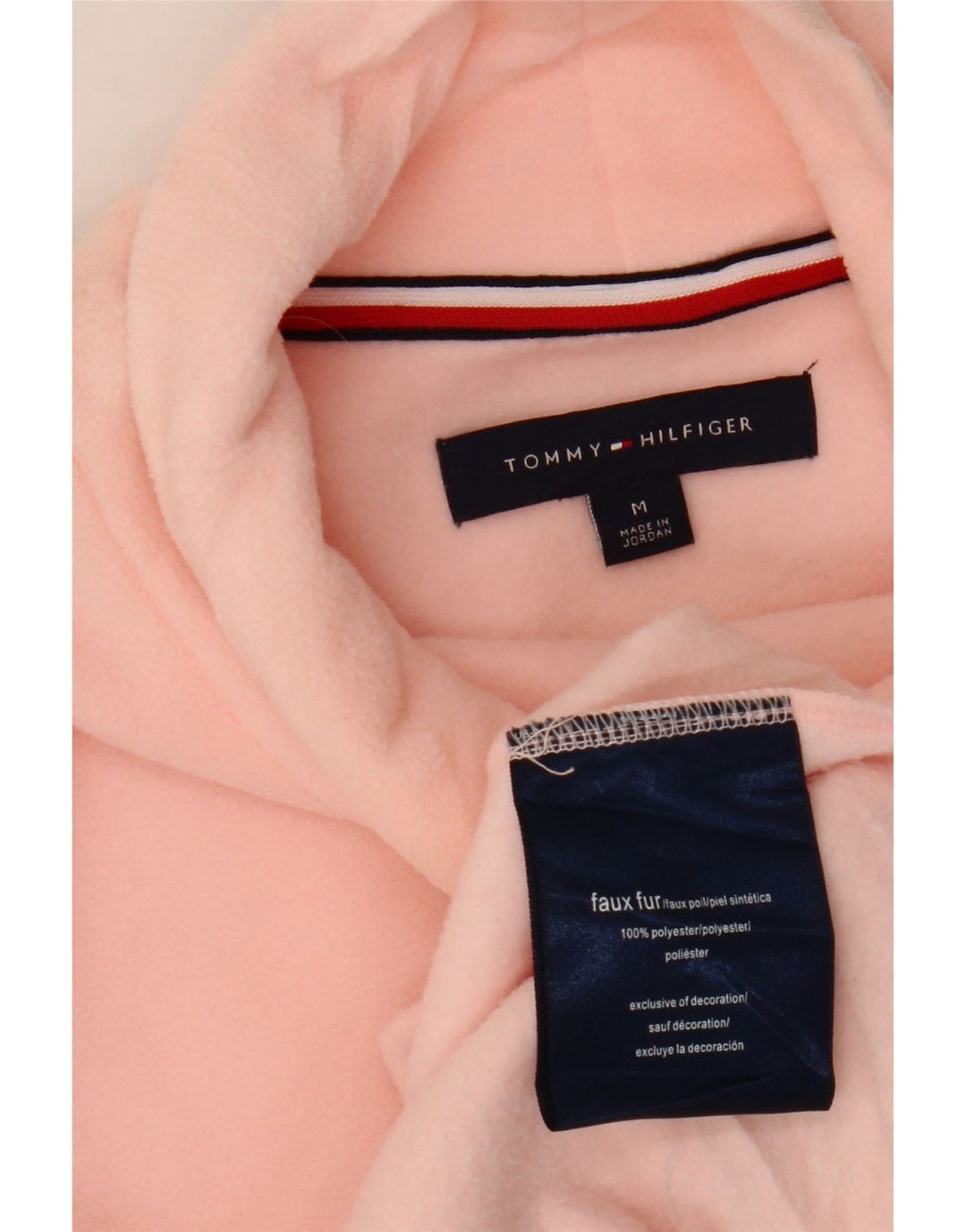 Maglione in pile da donna Tommy Hilfiger UK 14 poliestere rosa medio
