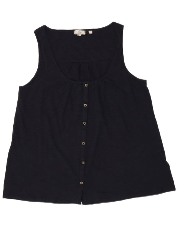 Camicetta senza maniche da donna Fat Face UK 12 Cotone medio blu navy