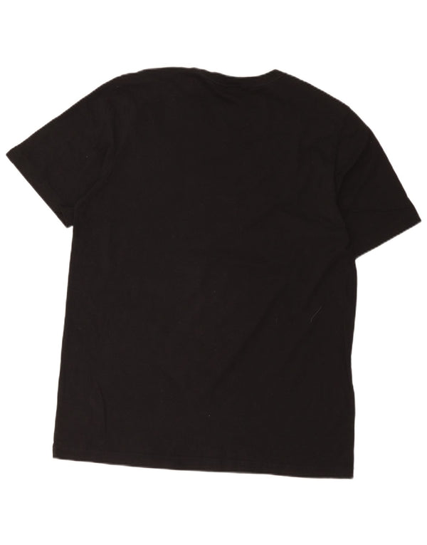 T-shirt grafica da uomo Adidas Top grande in cotone nero