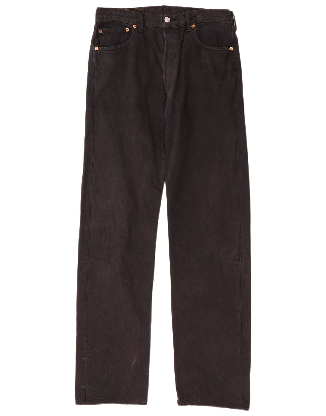 LEVI'S Jeans dritti da uomo 501 W34 L36 cotone nero