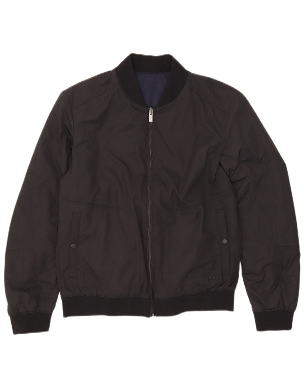 Giacca reversibile da uomo Hugo Boss UK 36 Small Nera in poliammide
