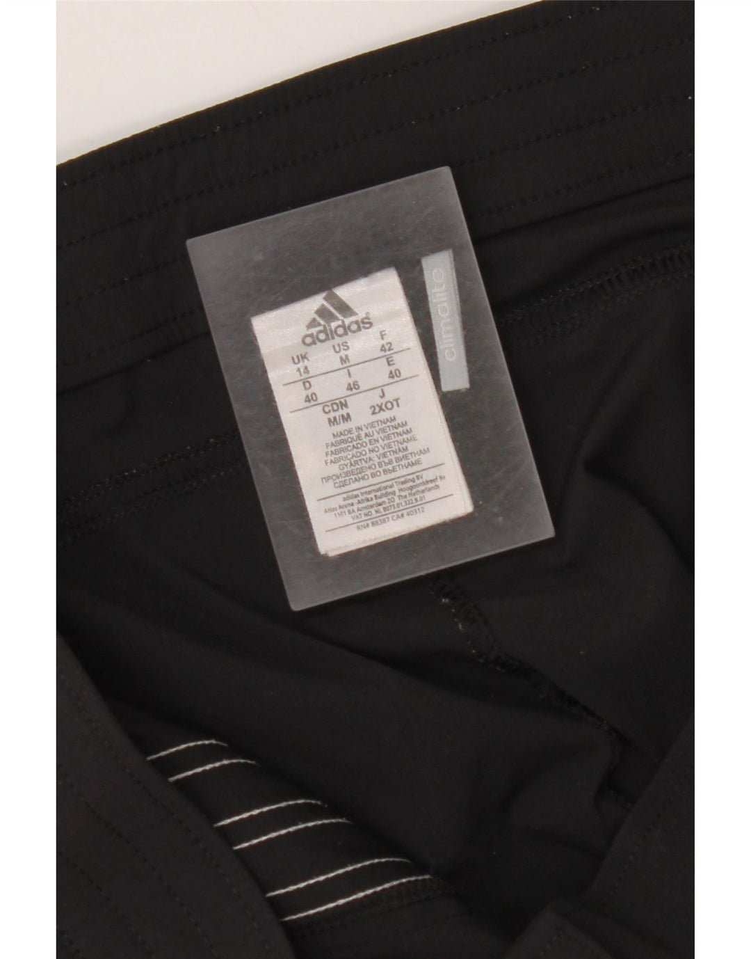 Pantaloncini sportivi ADIDAS Climalite Bermuda da donna UK 14 medio nero in poliammide