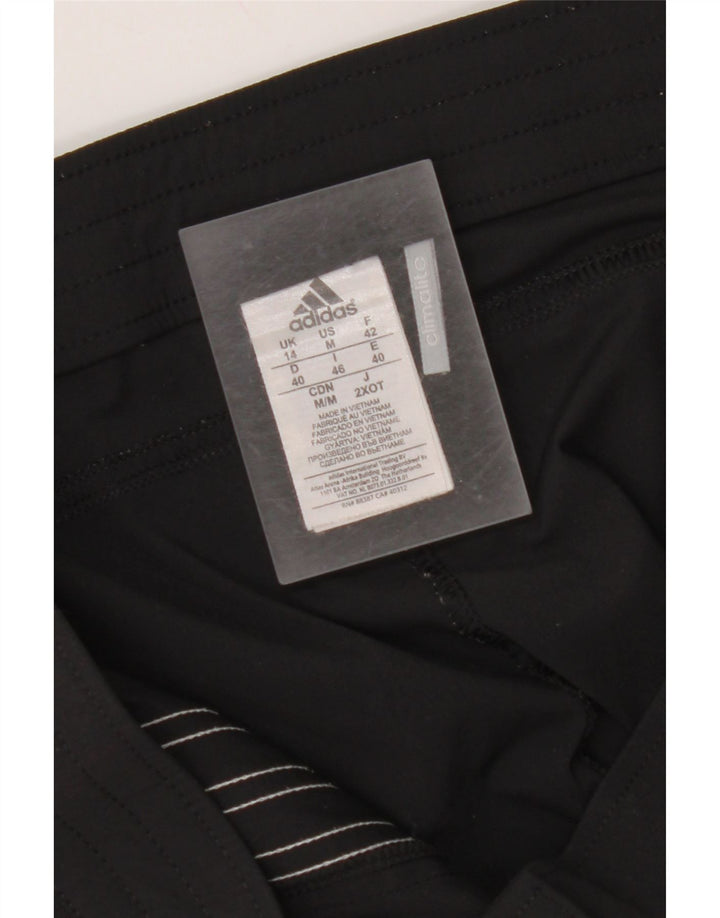 Pantaloncini sportivi ADIDAS Climalite Bermuda da donna UK 14 medio nero in poliammide