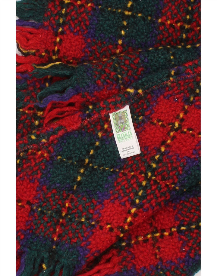 Scialle poncho lavorato a maglia da donna Branigan taglia unica L31 scozzese multicolore