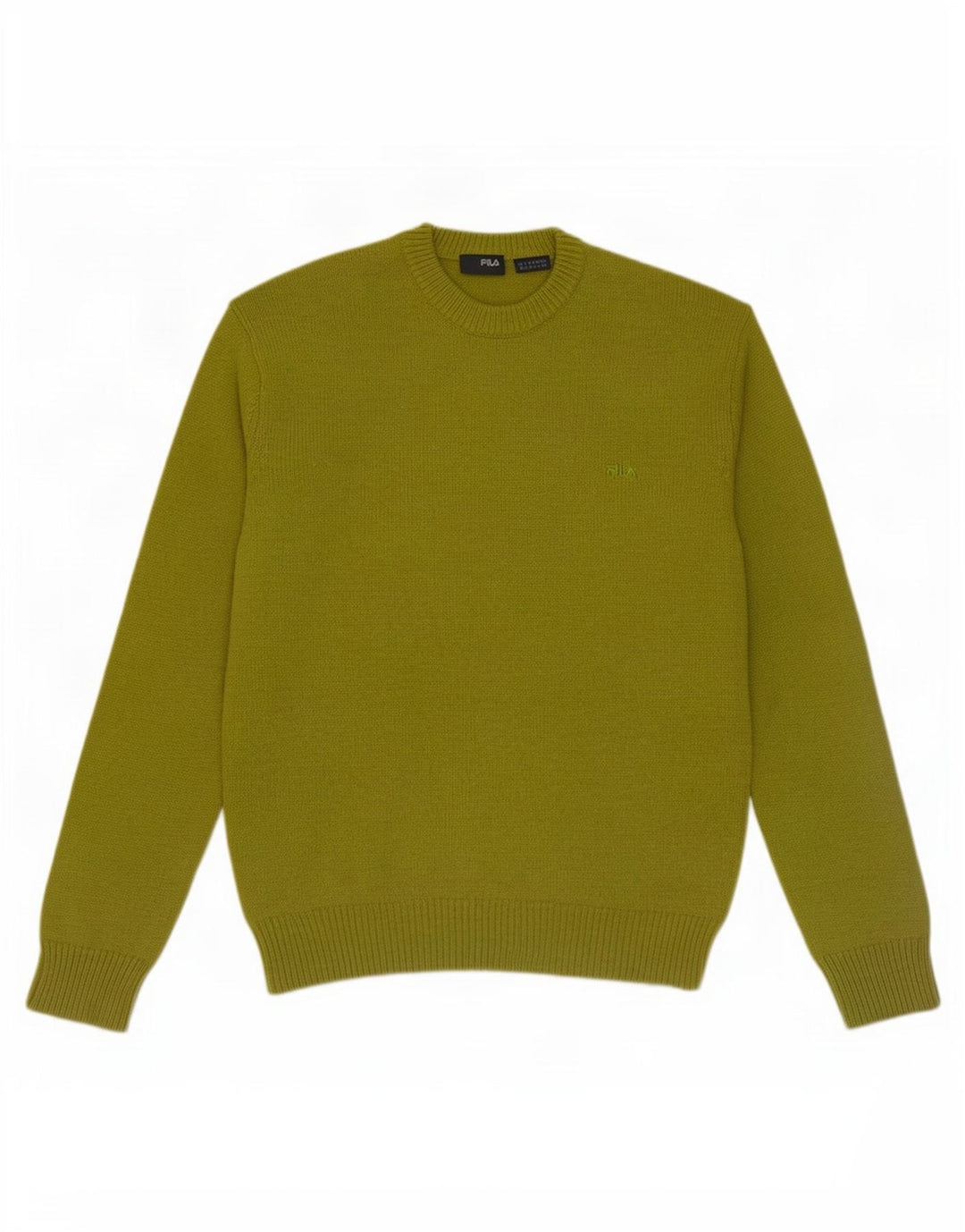 Maglione girocollo da uomo Fila in lana kaki media