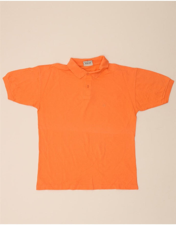 RIFLE Mens Polo Shirt Large Orange Cotton Vintage Rifle and Second-Hand Rifle from Messina Hembry 