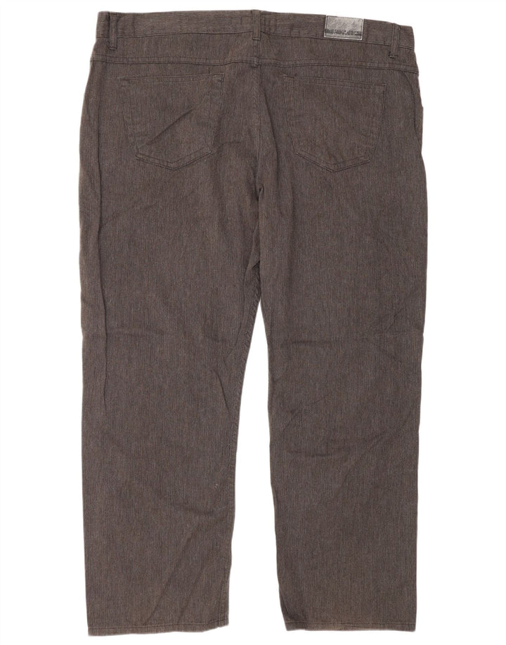 Pantaloni casual da uomo Marks & Spencer Autograph W44 L29 Marrone a spina di pesce