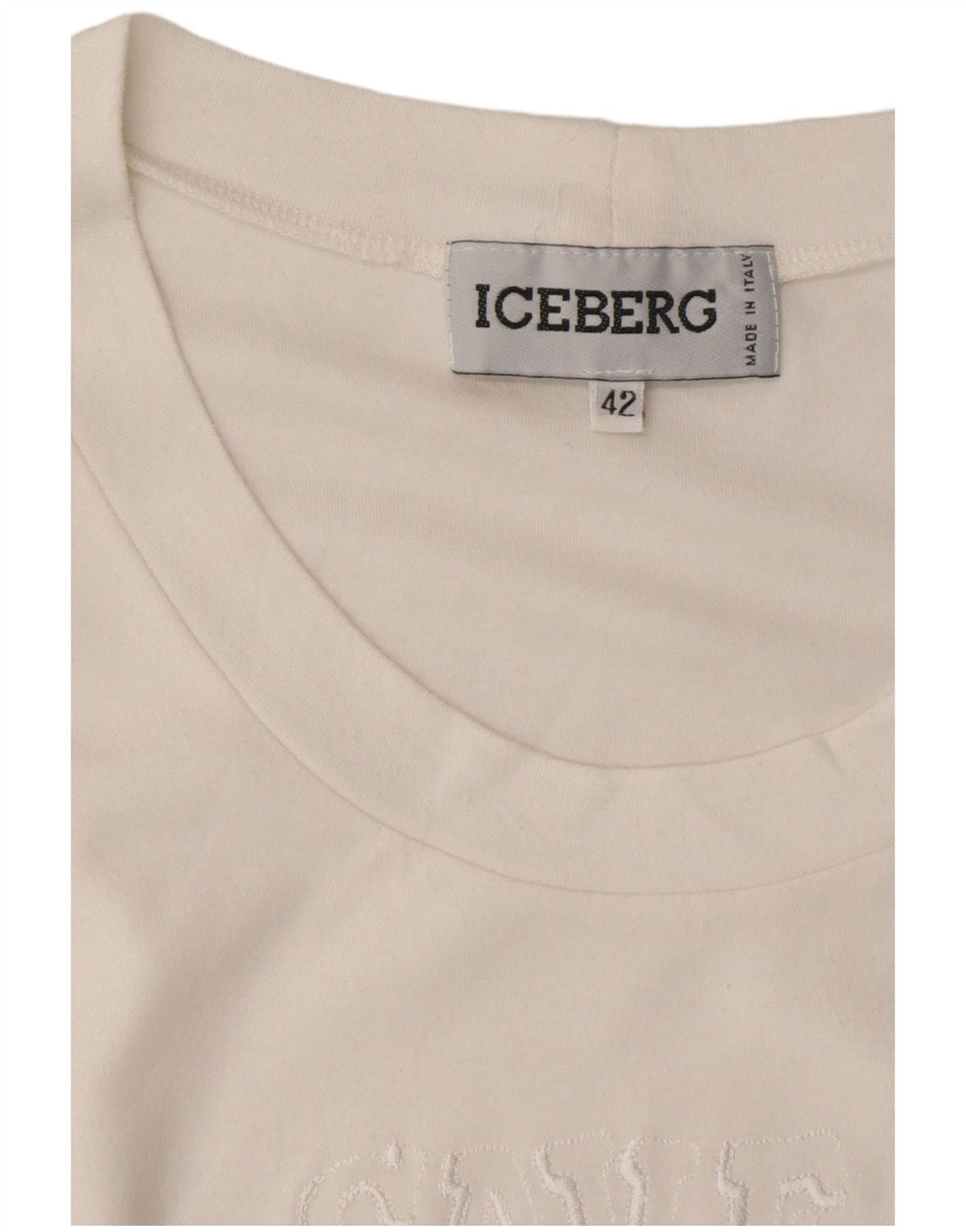 T-shirt grafica Disney da donna Iceberg Top IT 42 cotone bianco medio