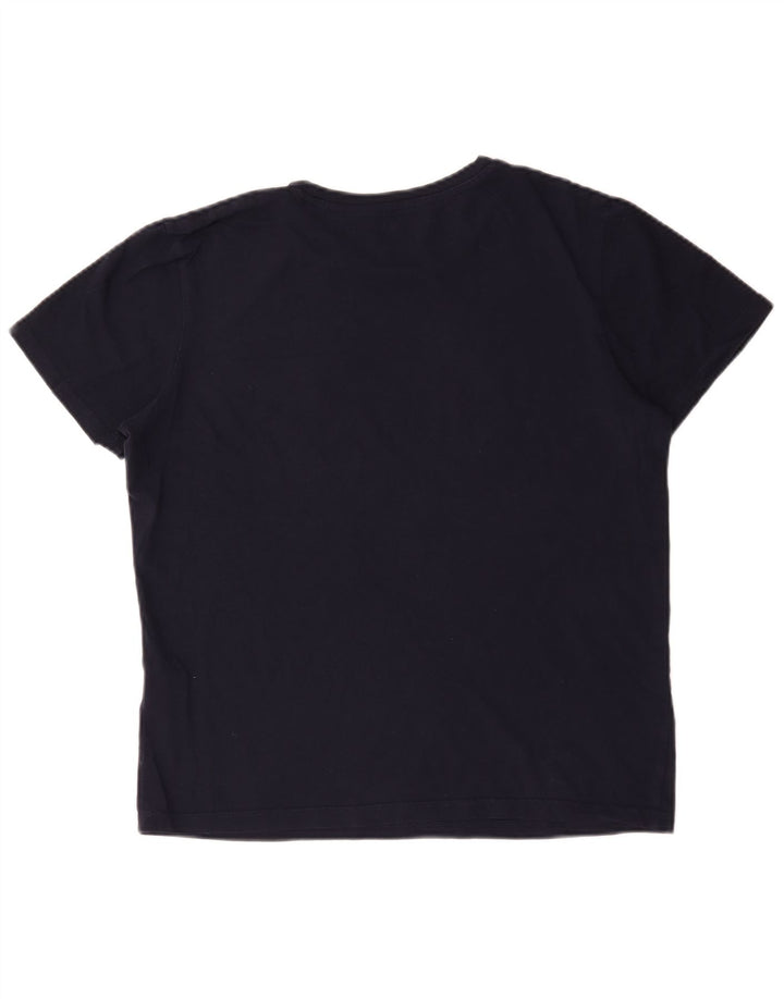 T-shirt grafica da uomo Jack & Jones Top in cotone blu navy medio