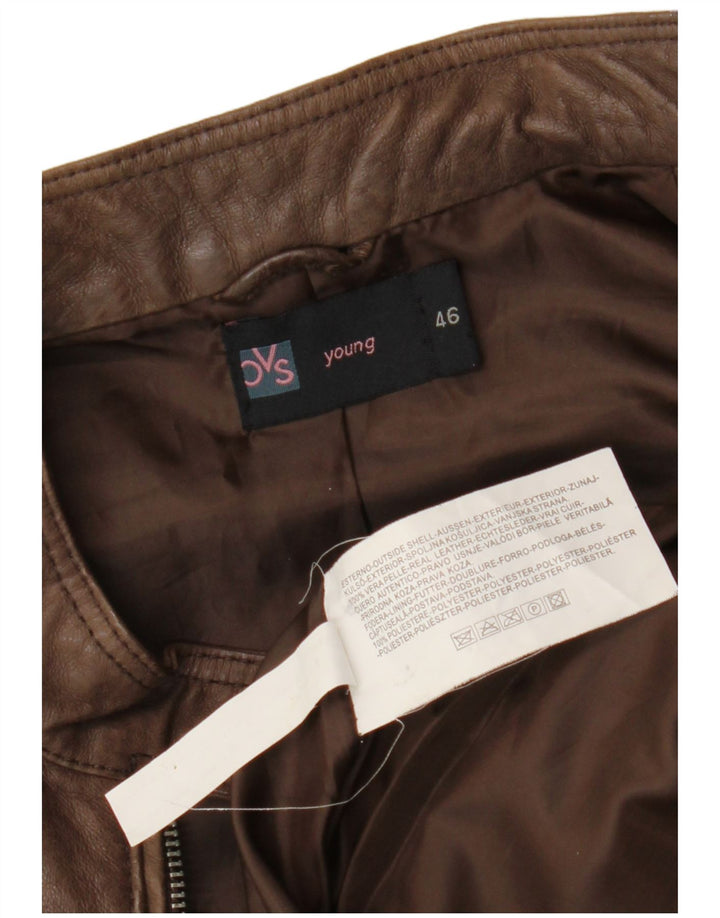 Giubbotto Biker in Pelle Bambina OVS 13-14 Anni Pelle Marrone