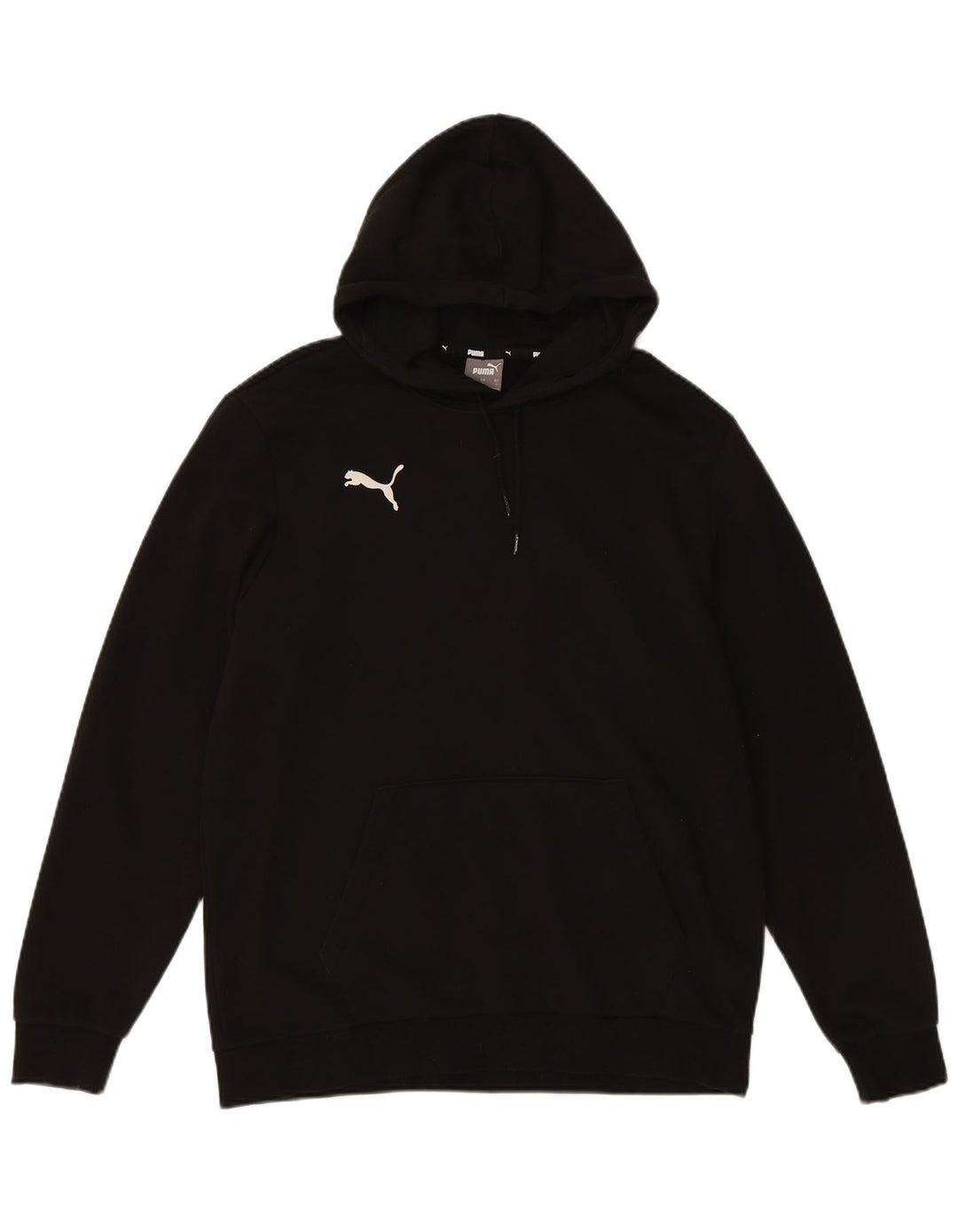 Felpa con cappuccio da uomo PUMA grande in cotone nero