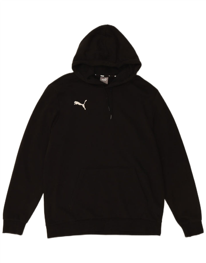 Felpa con cappuccio da uomo PUMA grande in cotone nero