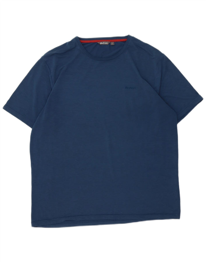 T-shirt da uomo Rohan Top grande in poliestere blu navy