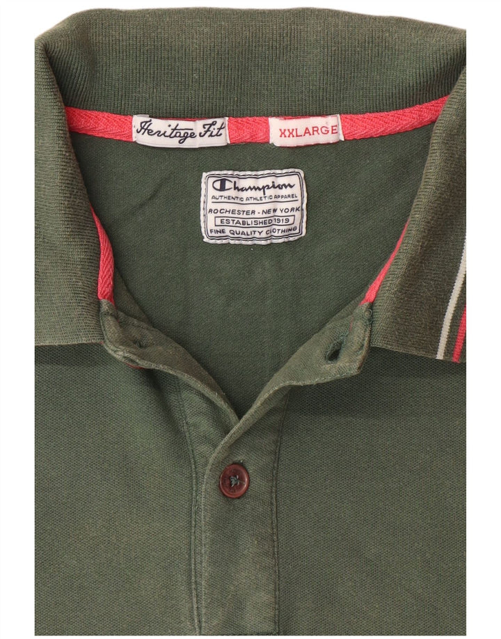 Polo da uomo CHAMPION Heritage Fit 2XL Verde