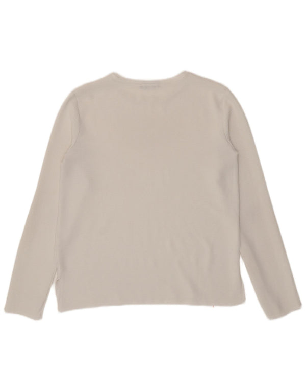 Top Zara da donna a maniche lunghe UK 10 Small bianco