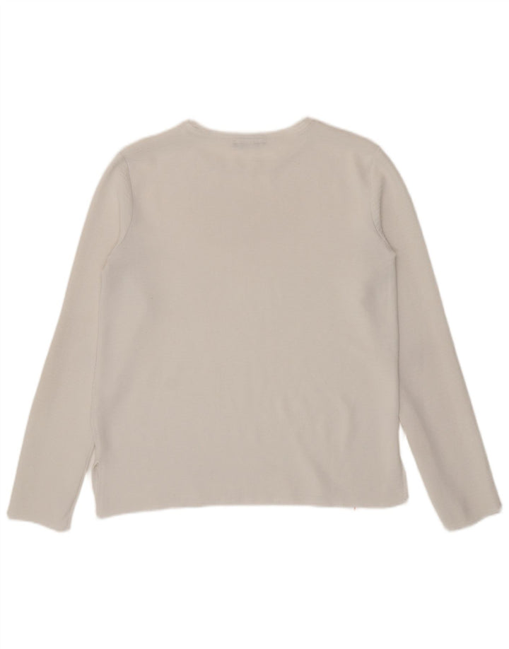 Top Zara da donna a maniche lunghe UK 10 Small bianco