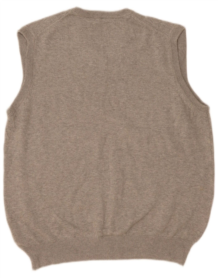 Canotta da uomo Marks & Spencer blu Harbour, grande cotone chiazzato grigio