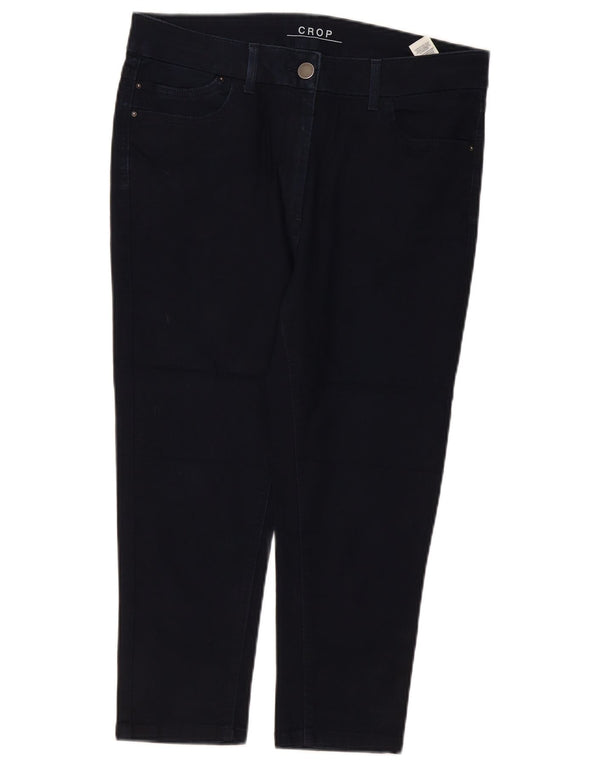 Jeans corti Marks & Spencer da donna UK 16 Large W34 L22 Blu navy