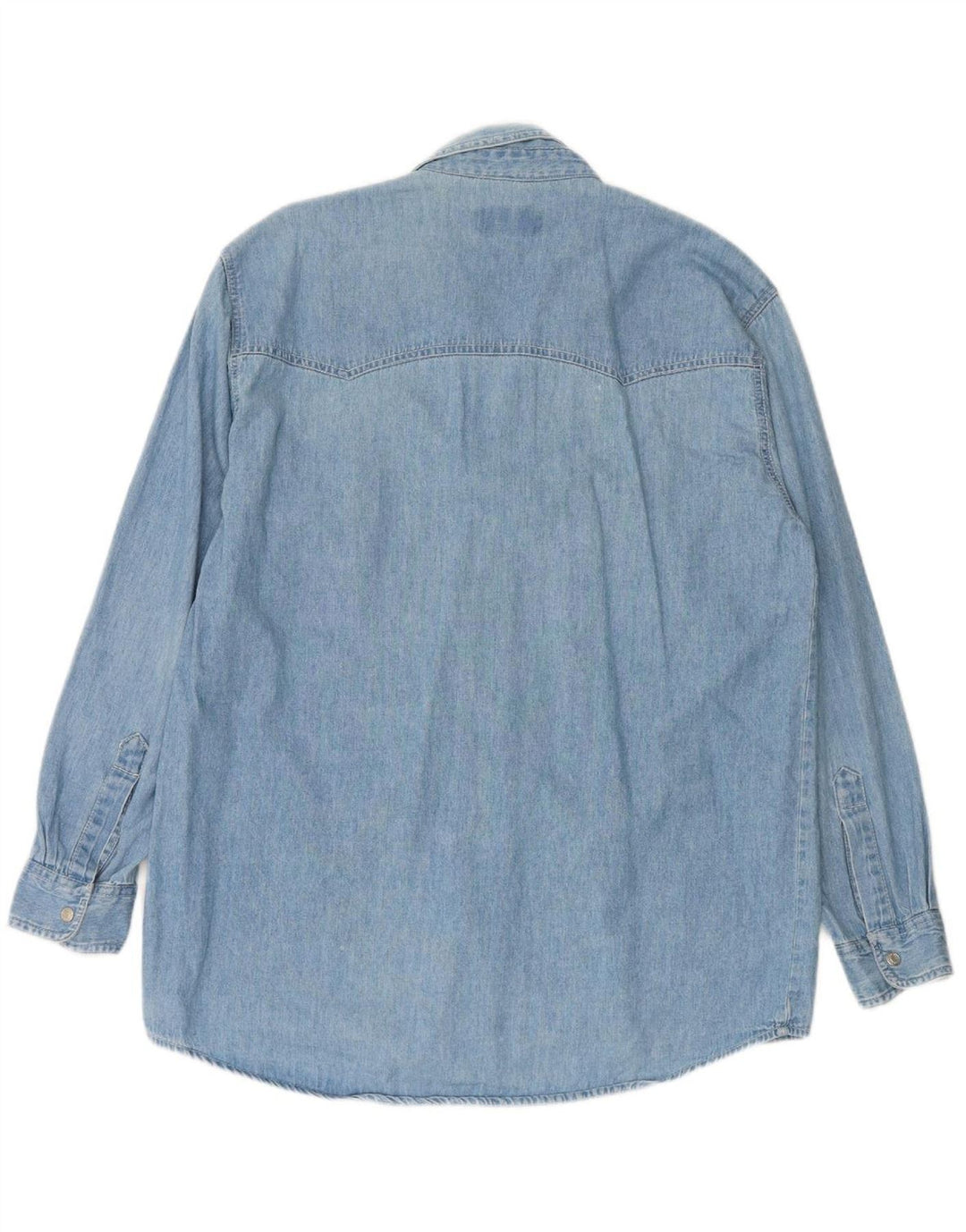 S.S.SHIRTIES Mens Denim Shirt Medium Blue Cotton