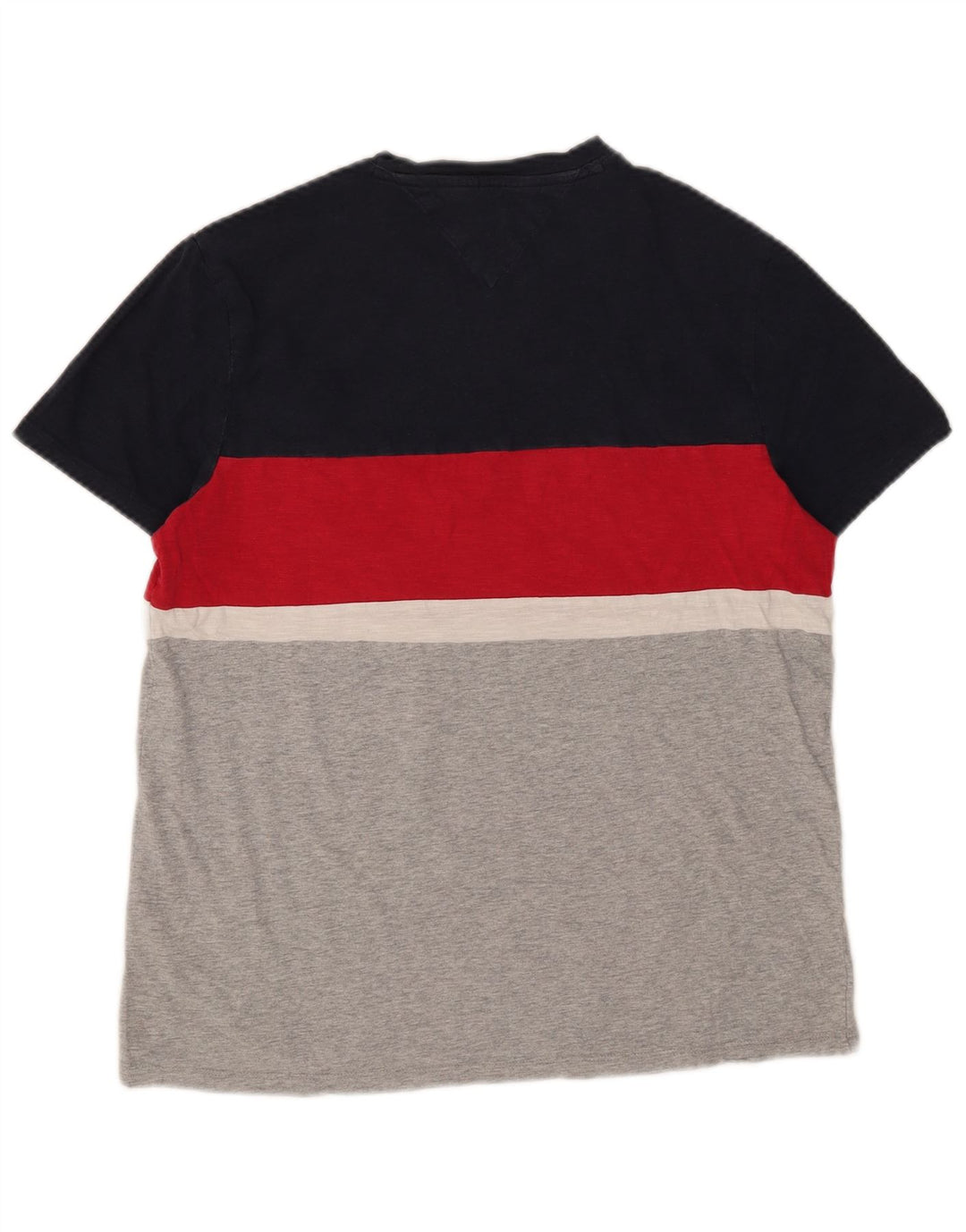T-shirt da uomo Tommy Hilfiger Top piccola in cotone color block multicolore