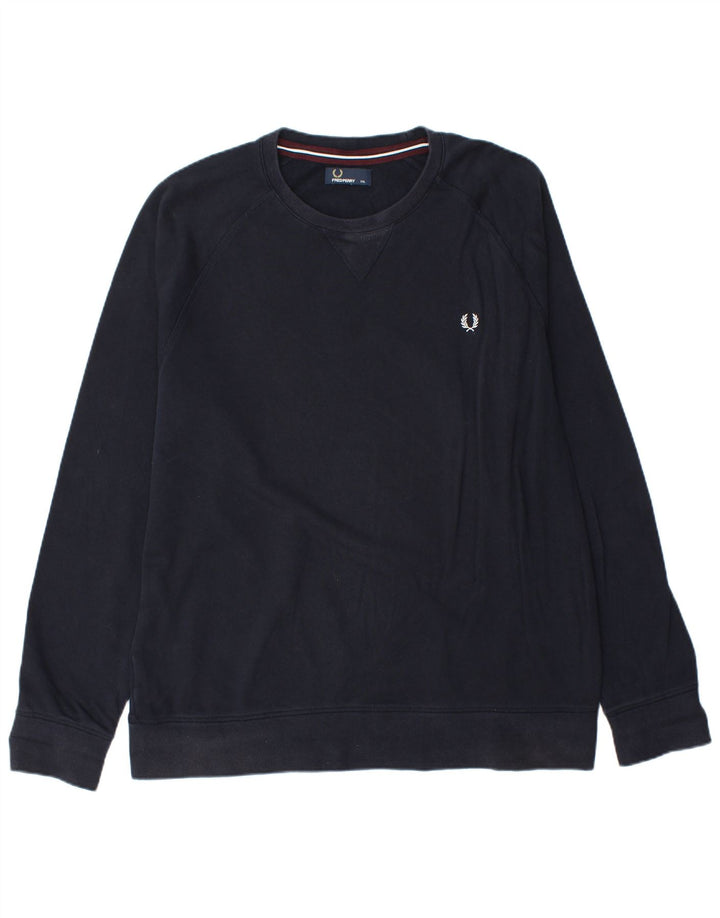 Felpa da uomo Fred Perry 2XL in cotone blu navy
