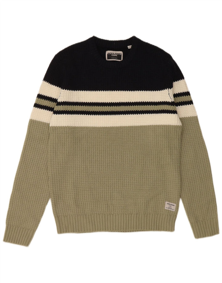 Maglione maglione girocollo da uomo Jack & Jones color block medio multicolore