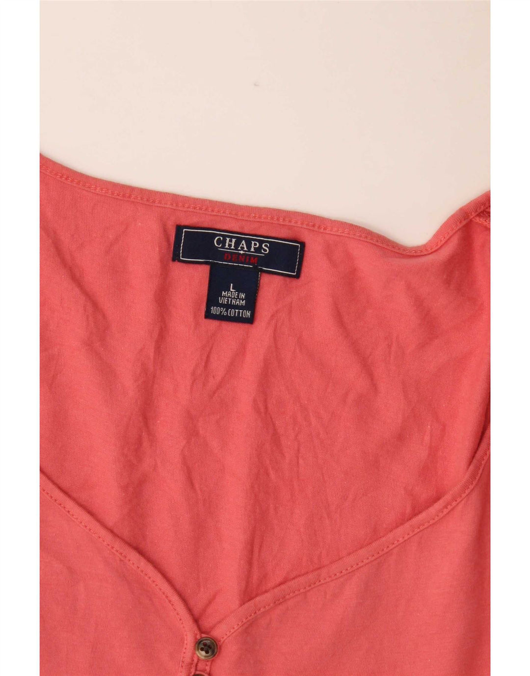 Camicetta da donna Chaps Top UK 14 grande cotone rosa
