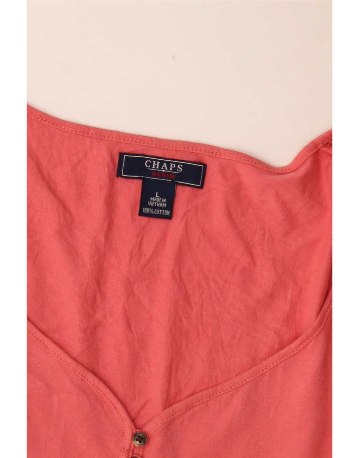 Camicetta da donna Chaps Top UK 14 grande cotone rosa