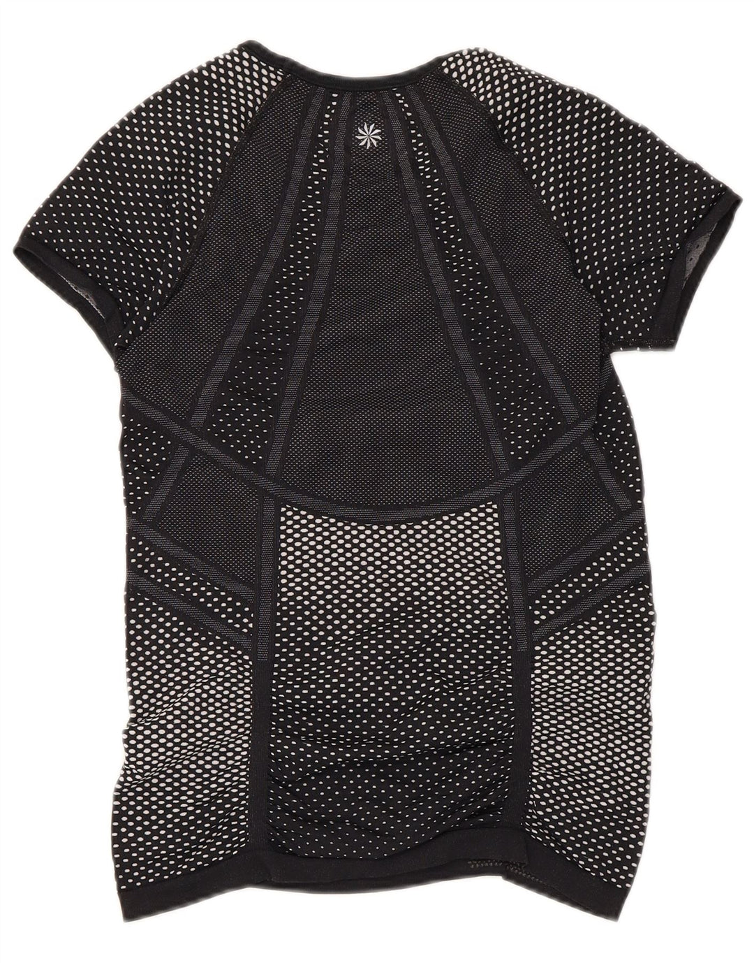 T-shirt da donna ATHLETA Top UK 8 Small poliestere maculato nero