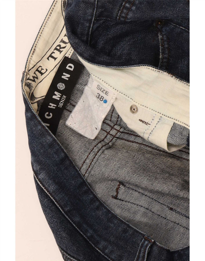 Jeans dritti da uomo Richmond W38 L30 Blu Navy