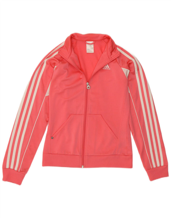 Giacca da ginnastica da donna Adidas UK 10 Small Rosa Poliestere