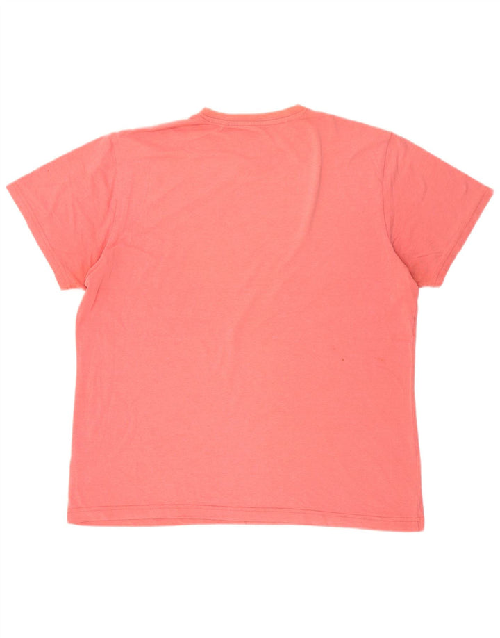 T-shirt grafica da uomo Penguin Top XL in cotone rosa