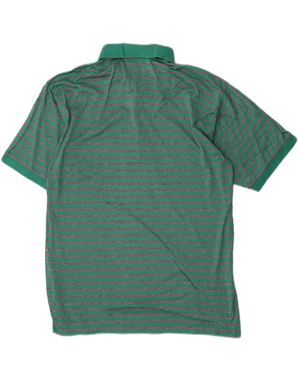 Polo da uomo CACHAREL piccola in cotone a righe verdi